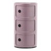 Table de chevet mauve 3 tiroirs Componibili - Kartell
