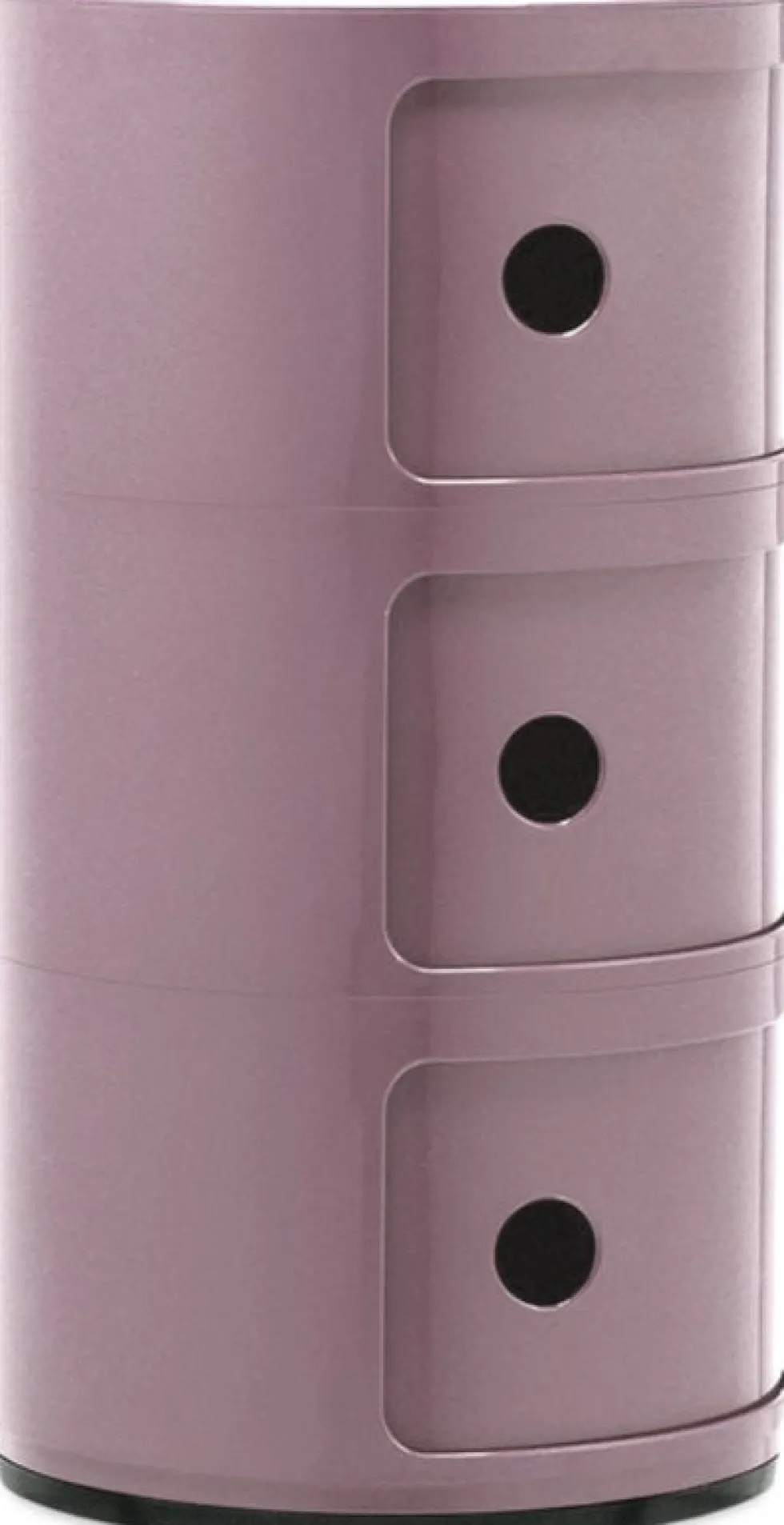 Table de chevet mauve 3 tiroirs Componibili - Kartell