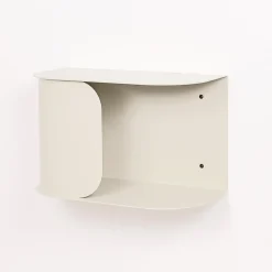 Table de chevet murale en acier ivoire 40 x 20,5 x 25 cm - Nobodinoz