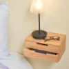 Table de chevet murale en bois de chêne naturel 30x20x15cm AtHand - Hübsch