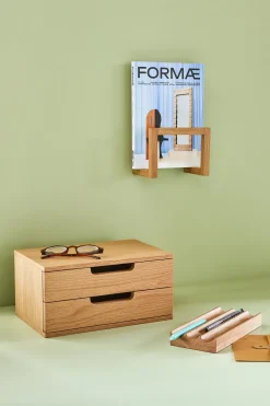 Table de chevet murale en bois de chêne naturel 30x20x15cm AtHand - Hübsch