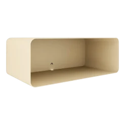 Table de chevet suspendue en acier beige cashew 47x17x25cm Nelio - Metallbude