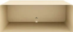 Table de chevet suspendue en acier beige cashew 47x17x25cm Nelio - Metallbude