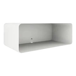 Table de chevet suspendue en acier blanc 47x17x25cm Nelio - Metallbude