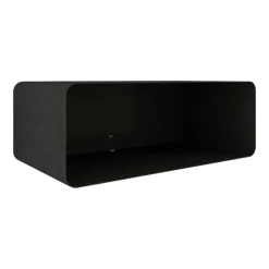 Table de chevet suspendue en acier noir 47x17x25cm Nelio - Metallbude