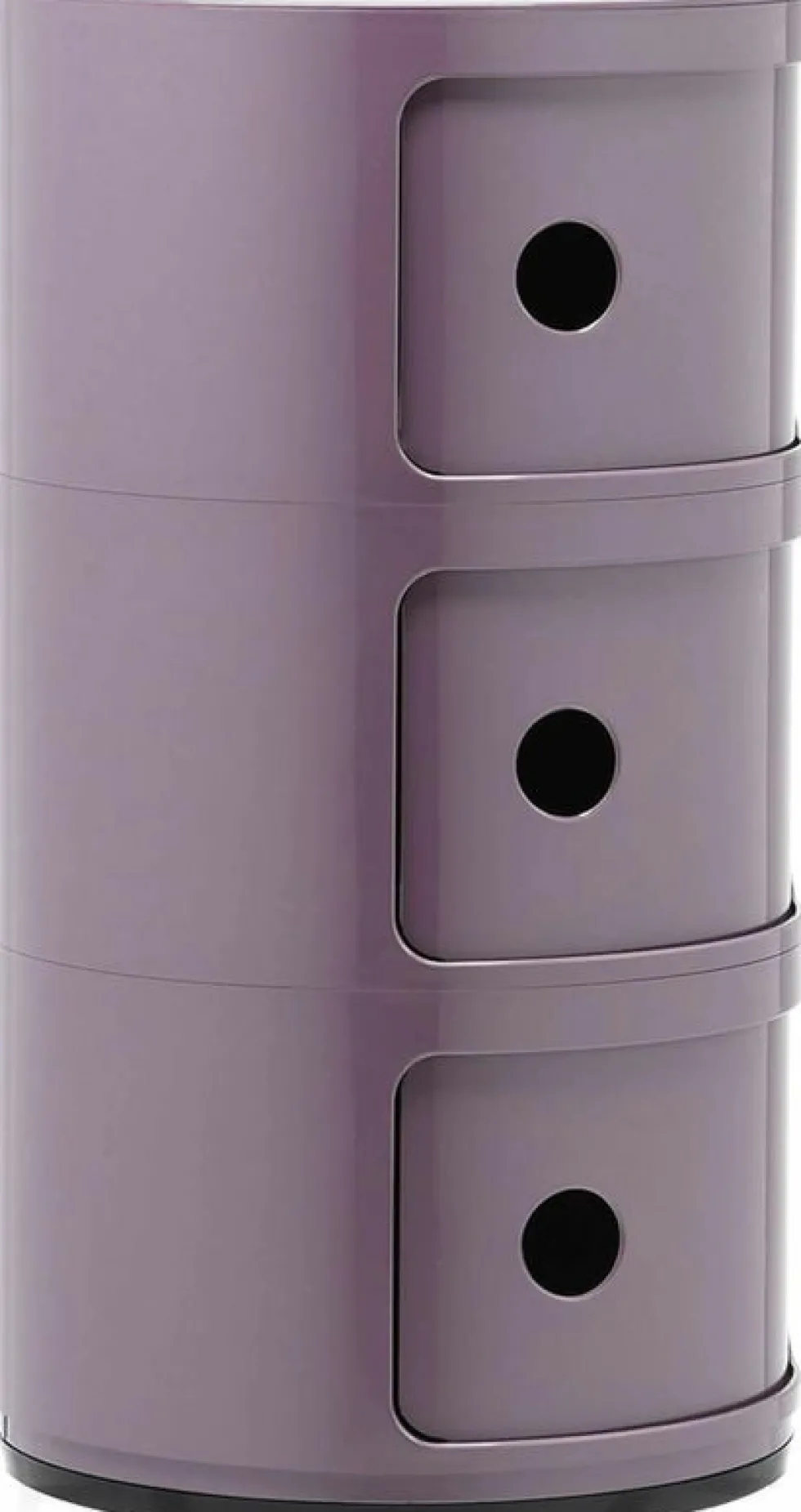Table de chevet violet 3 tiroirs Componibili - Kartell
