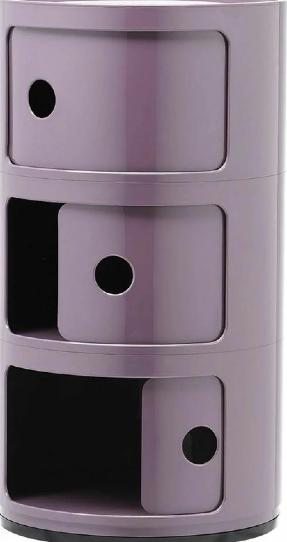 Table de chevet violet 3 tiroirs Componibili - Kartell