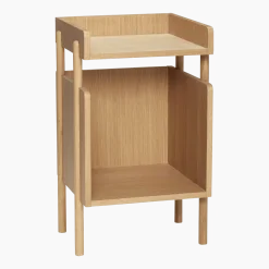 Table de console en chêne naturel avec deux cases de rangement - Hübsch