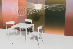 Table de jardin carrée blanc 70x70cm Fromme - Petite friture