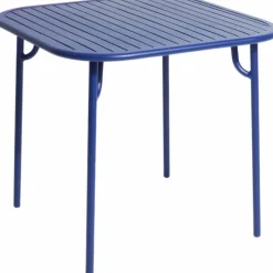 Table de jardin carrée bleue Week-End - Petite Friture