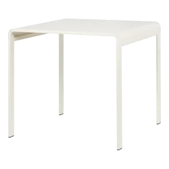 Table de jardin carrée en acier beige 80x80cm Oto - noo.ma