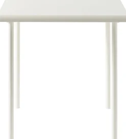 Table de jardin carrée en acier inoxydable blanc pur 75x75cm Patio - Tolix