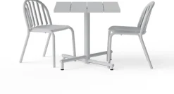Table de jardin carrée en aluminium gris clair 80x76cm Fred's - Fatboy