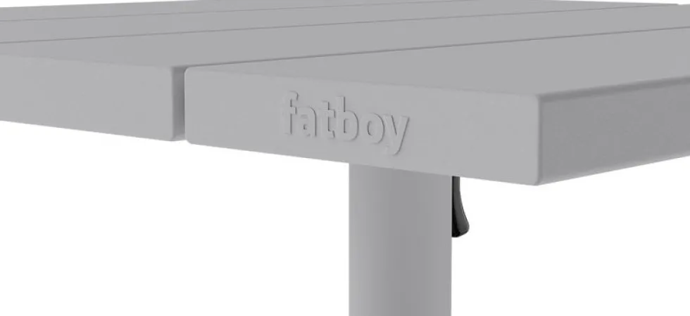 Table de jardin carrée en aluminium gris clair 80x76cm Fred's - Fatboy