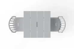 Table de jardin carrée en aluminium gris clair 80x76cm Fred's - Fatboy