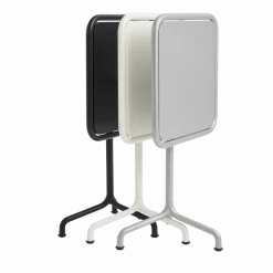 Table de jardin carrée en aluminium laqué blanc cassé 55x55x74cm Deville - HAY