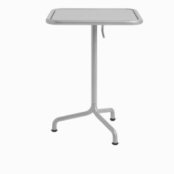 Table de jardin carrée en aluminium laqué gris argenté 55x55x74cm Deville - HAY