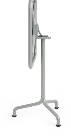 Table de jardin carrée en aluminium laqué gris argenté 55x55x74cm Deville - HAY