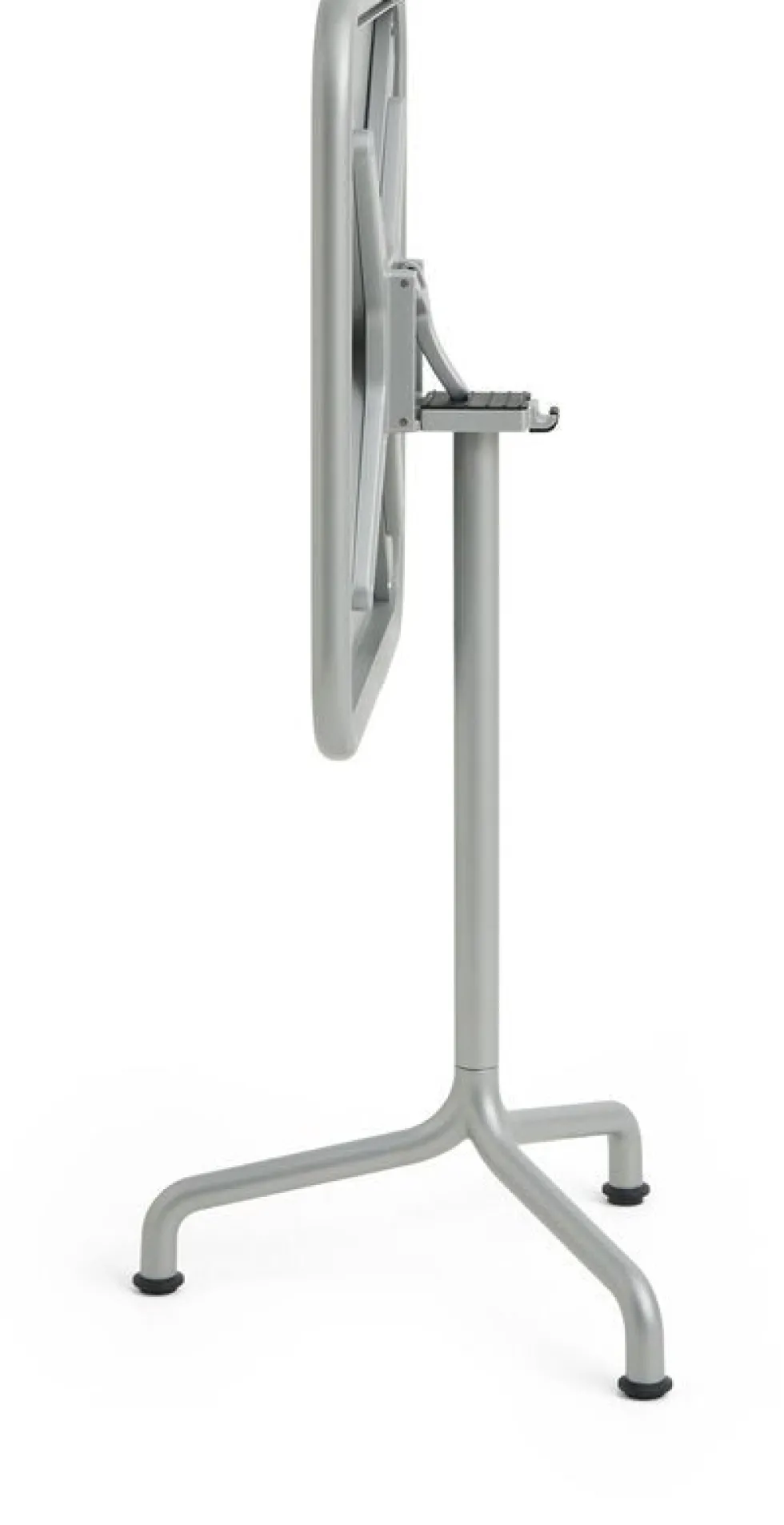 Table de jardin carrée en aluminium laqué gris argenté 55x55x74cm Deville - HAY
