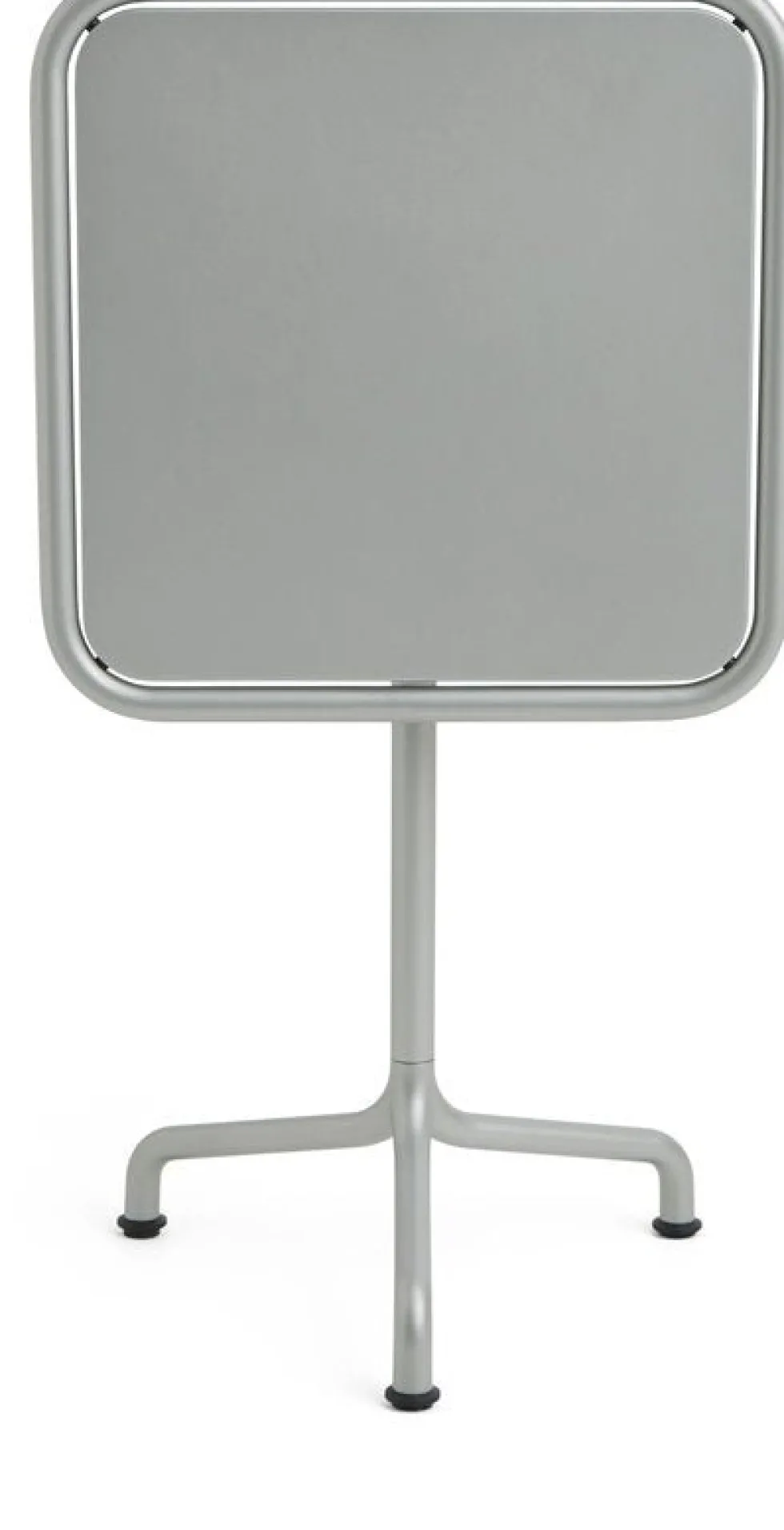 Table de jardin carrée en aluminium laqué gris argenté 55x55x74cm Deville - HAY