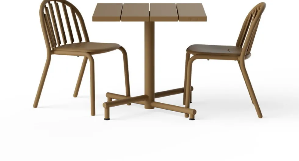 Table de jardin carrée en aluminium mocha 80x76cm Fred's - Fatboy