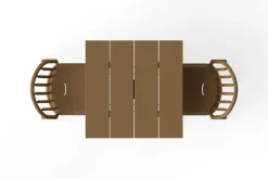 Table de jardin carrée en aluminium mocha 80x76cm Fred's - Fatboy