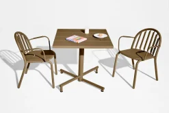 Table de jardin carrée en aluminium mocha 80x76cm Fred's - Fatboy