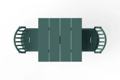 Table de jardin carrée en aluminium sauge foncé 80x76cm Fred's - Fatboy