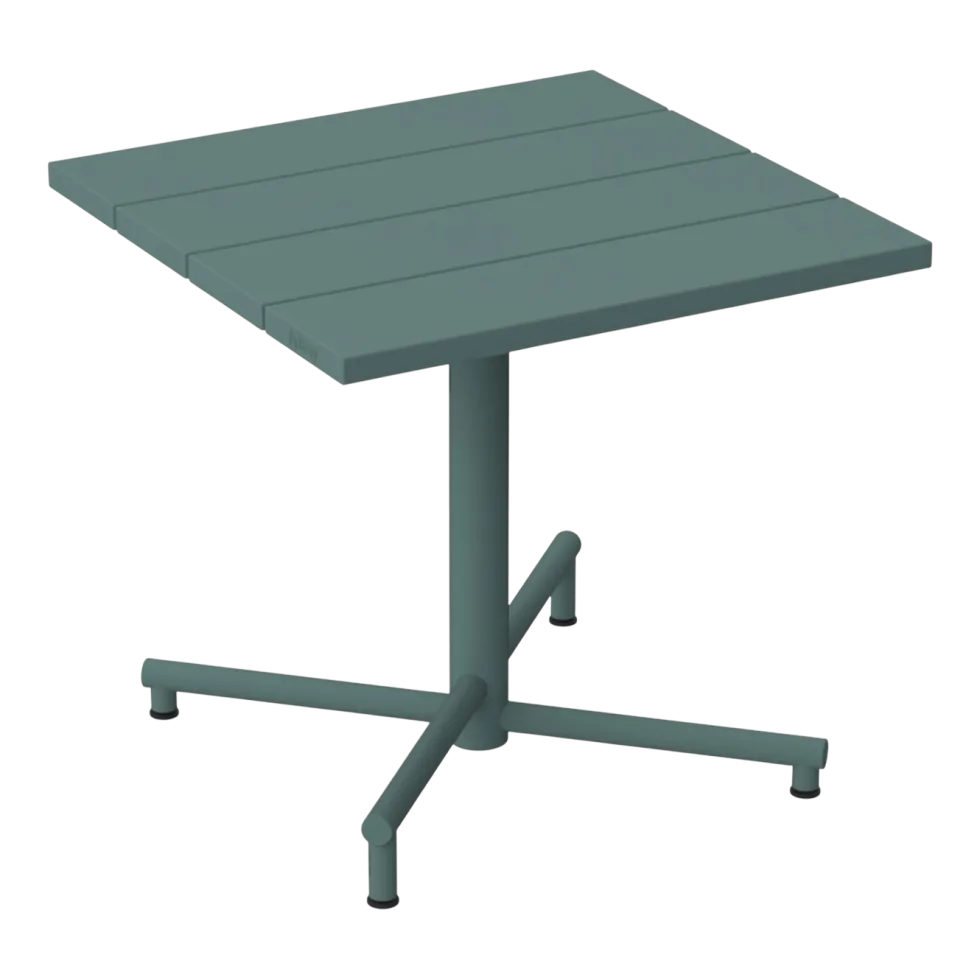 Table de jardin carrée en aluminium sauge foncé 80x76cm Fred's - Fatboy