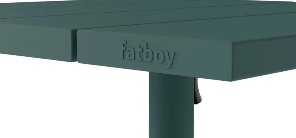 Table de jardin carrée en aluminium sauge foncé 80x76cm Fred's - Fatboy