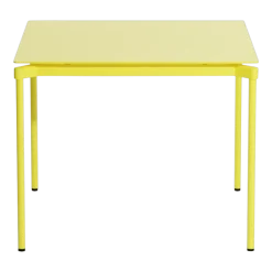 Table de jardin carrée jaune 70x70cm Fromme - Petite friture
