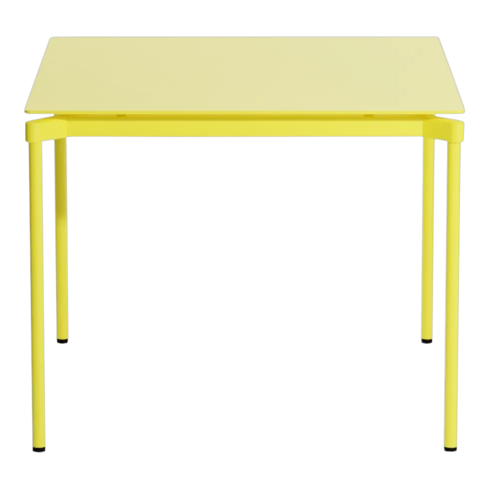 Table de jardin carrée jaune 70x70cm Fromme - Petite friture