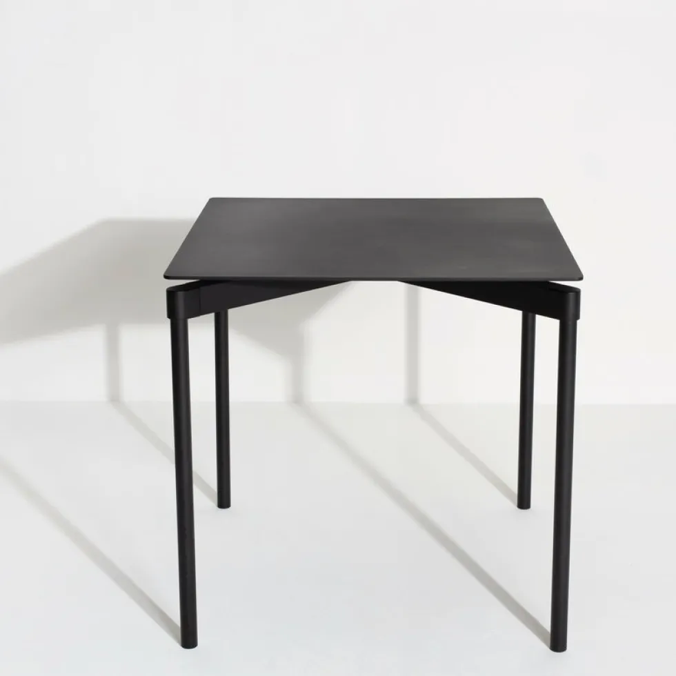 Table de jardin carrée noire Fromme - Petite friture
