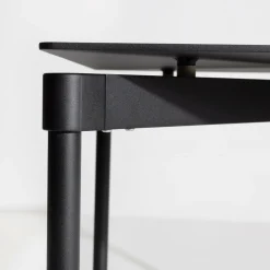 Table de jardin carrée noire Fromme - Petite friture