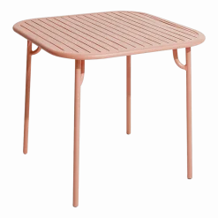 Table de jardin carrée rose blush Week-End - Petite Friture