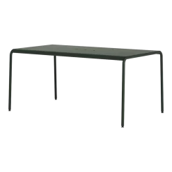 Table de jardin en acier thermolaqué vert forêt 6 places 160x90cm Panorama - TIPTOE