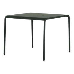 Table de jardin en acier thermolaqué vert forêt 2 places 90x90cm Panorama - TIPTOE