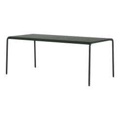 Table de jardin en acier thermolaqué vert forêt 8 places 190x90cm Panorama - TIPTOE