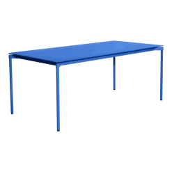 Table de jardin rectangulaire bleu 90x180cm Fromme - Petite friture