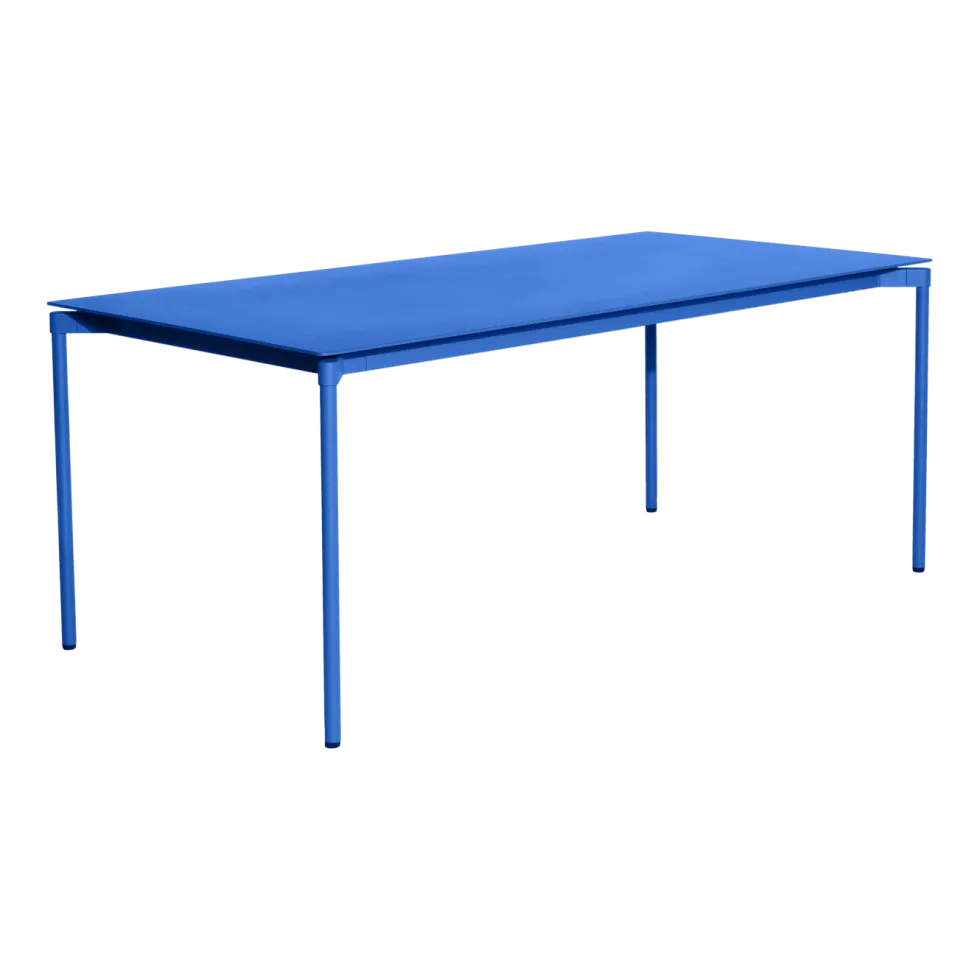 Table de jardin rectangulaire bleu 90x180cm Fromme - Petite friture