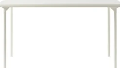 Table de jardin rectangulaire en acier inoxydable blanc pur 160x100cm Patio - Tolix