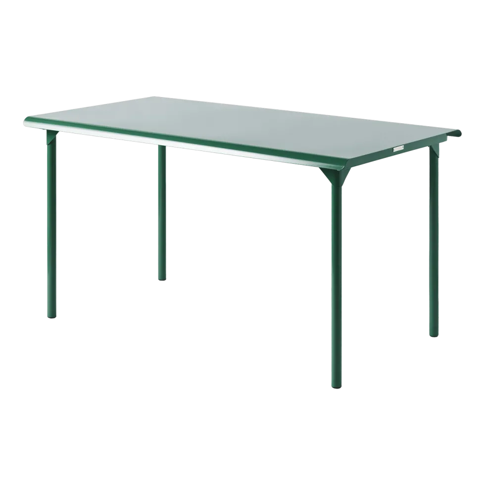 Table de jardin rectangulaire en acier inoxydable vert mousse 160x100cm Patio - Tolix