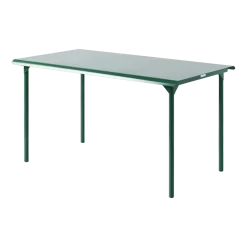 Table de jardin rectangulaire en acier inoxydable vert mousse 140x80cm Patio - Tolix