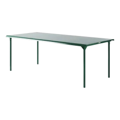 Table de jardin rectangulaire en acier inoxydable vert mousse 200x100cm Patio - Tolix