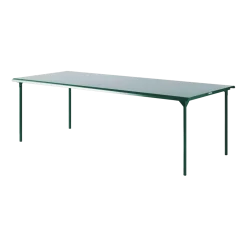 Table de jardin rectangulaire en acier inoxydable vert mousse 240x100cm Patio - Tolix