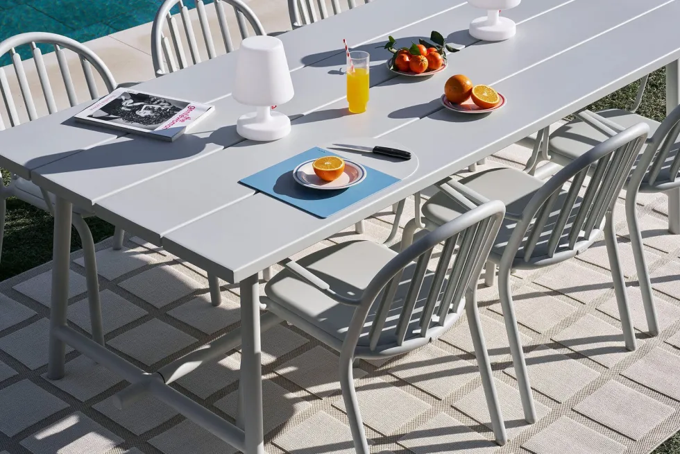 Table de jardin rectangulaire en aluminium anthracite 220x100x76cm Fred's - Fatboy
