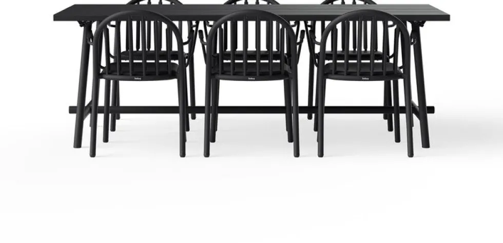 Table de jardin rectangulaire en aluminium anthracite 220x100x76cm Fred's - Fatboy