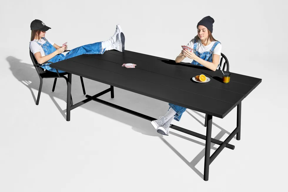 Table de jardin rectangulaire en aluminium anthracite 220x100x76cm Fred's - Fatboy
