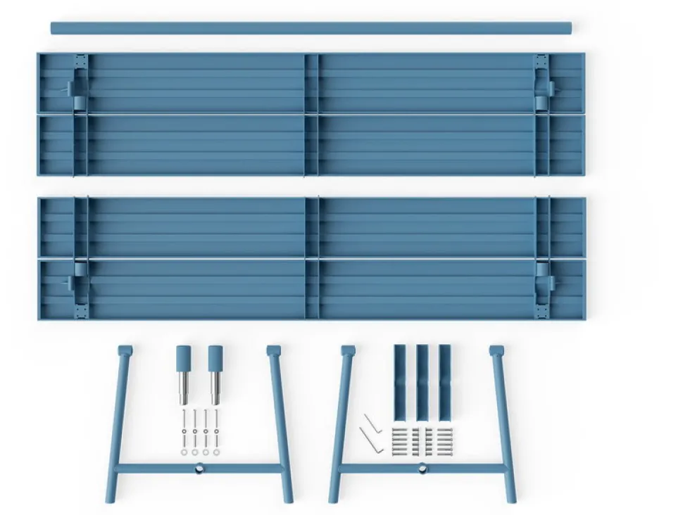 Table de jardin rectangulaire en aluminium bleu 220x100x76cm Fred's - Fatboy