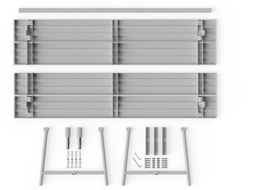 Table de jardin rectangulaire en aluminium gris clair 220x100x76cm Fred's - Fatboy
